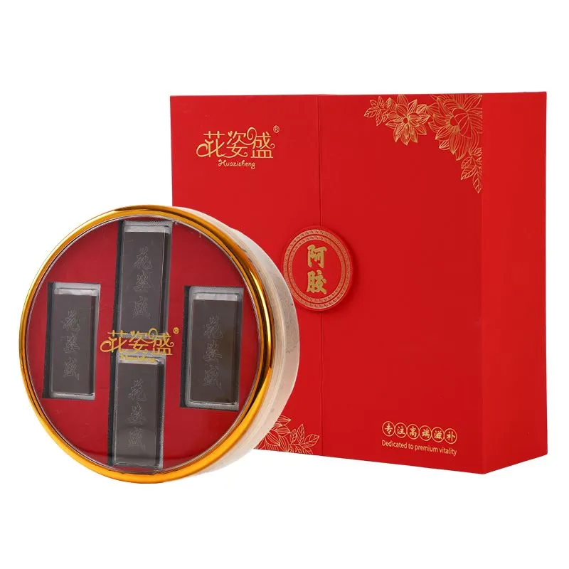 东阿阿胶块山东东阿核心产区古法熬胶整张驴皮蓝帽认证- 花姿盛