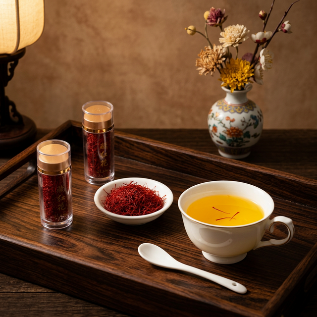 藏红花精致品鉴茶汤场景