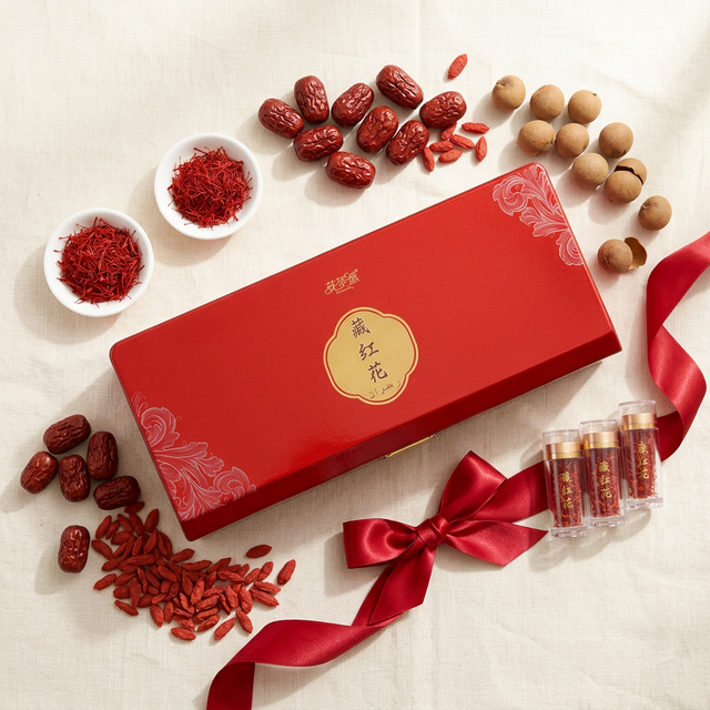 藏红花搭配红枣枸杞桂圆送礼养生组合