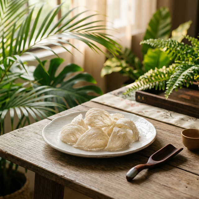 马来西亚砂拉越产区优质干燕窝盏自然光展示