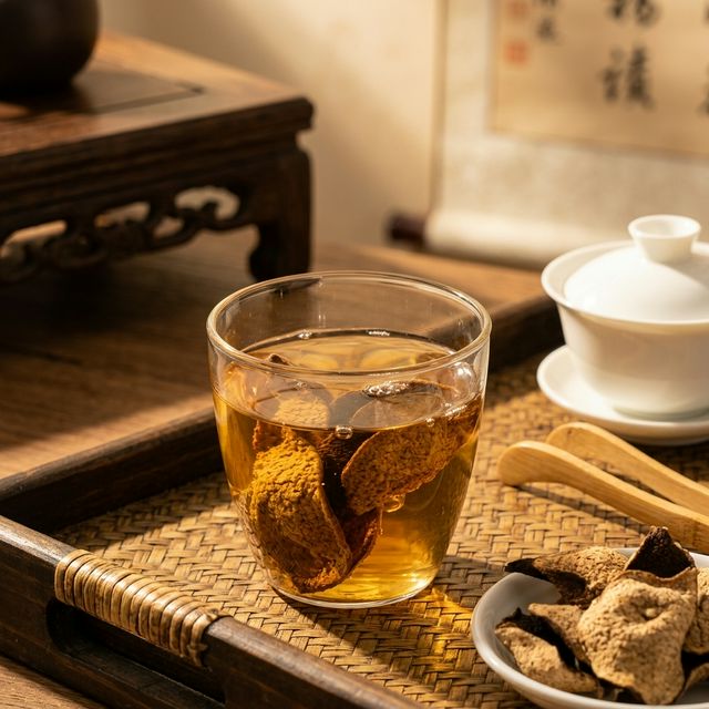 花姿盛新会陈皮泡水冲饮场景