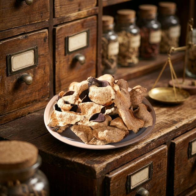 花姿盛新会陈皮油室饱满的干皮特写