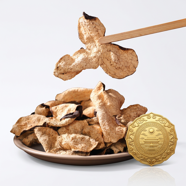 花姿盛陈皮与认证标识的特写