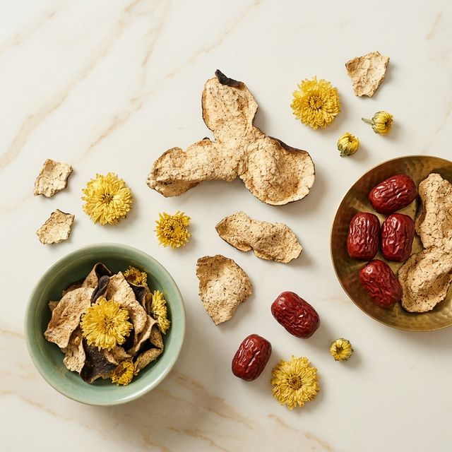 陈皮搭配菊花红枣的养生组合