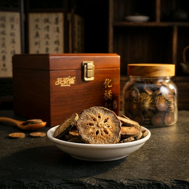 花姿盛化州丽岗镇原产化橘红满天星切片特写