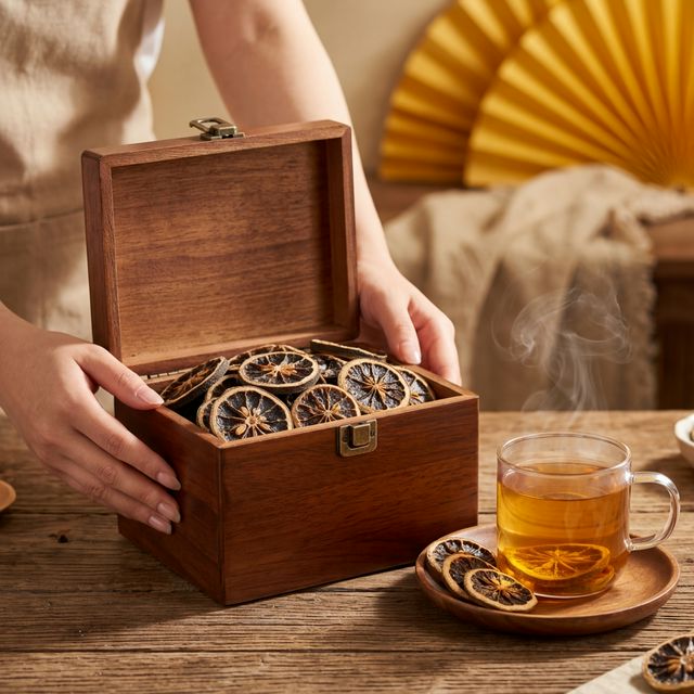 化橘红泡水冲饮金黄汤色