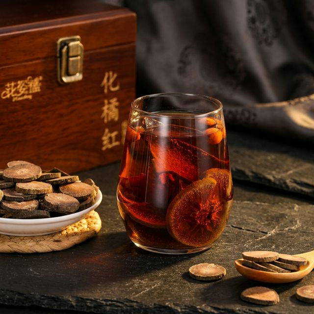 花姿盛化橘红切片特写