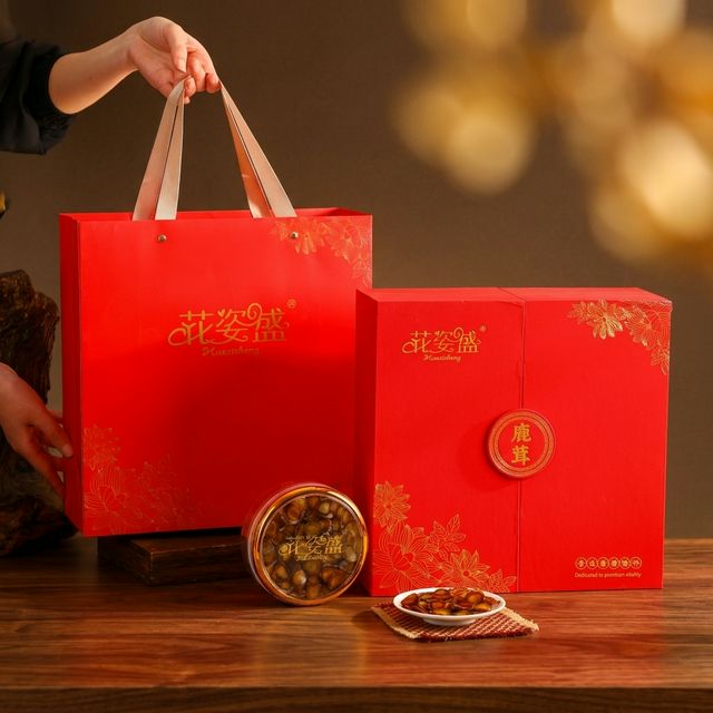 花姿盛长白山鹿茸蜡片特写