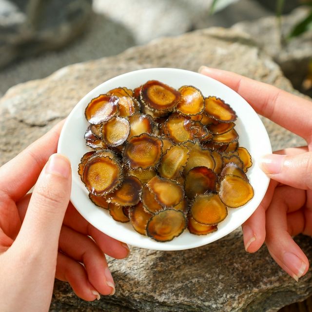 花姿盛鹿茸蜡片特写