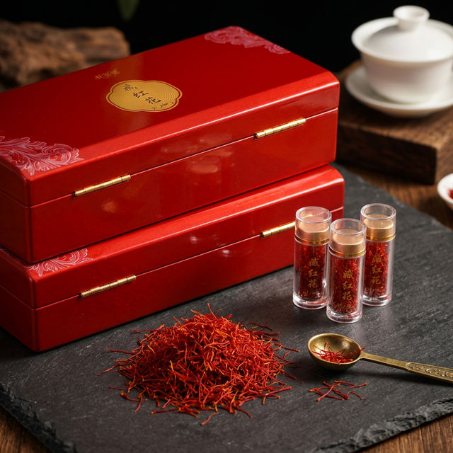 花姿盛伊朗特级藏红花丝近景特写