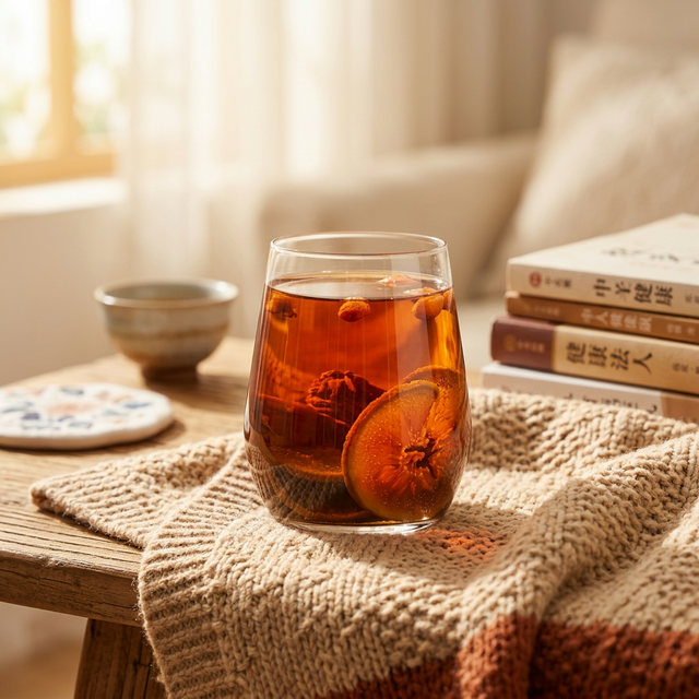 花姿盛化橘红产品特写,绒毛纹理清晰