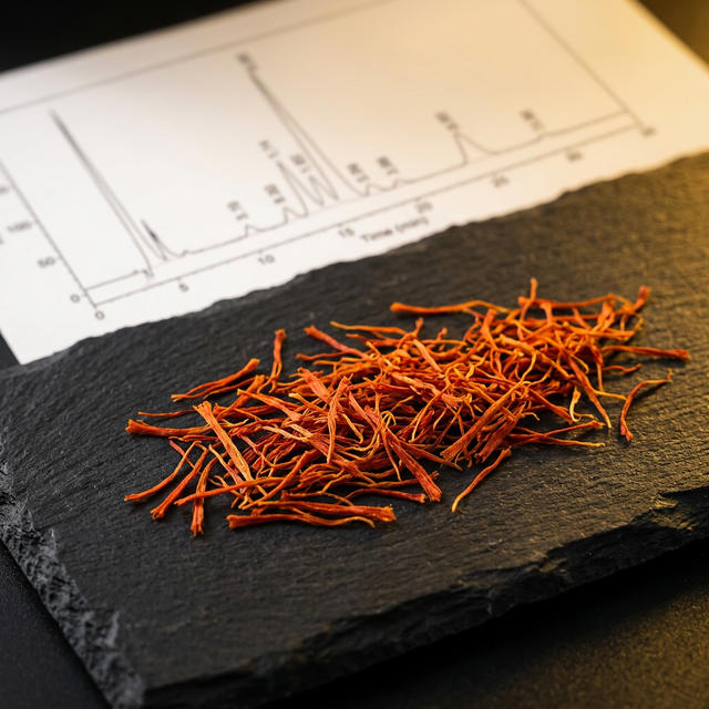 花姿盛藏红花丝品质检测特写