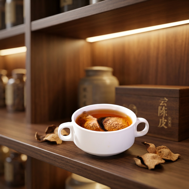 花姿盛新会陈皮干仓存放特写