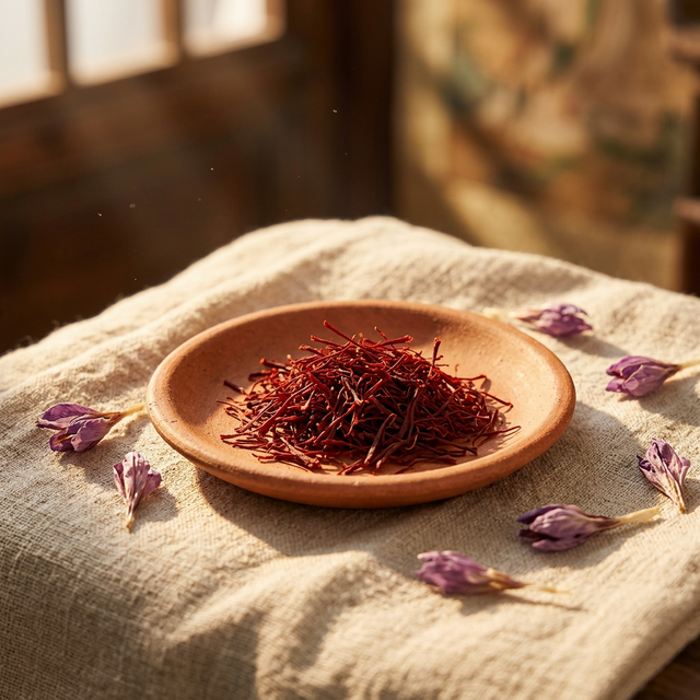 花姿盛伊朗特级藏红花花丝特写,全丝无碎形态