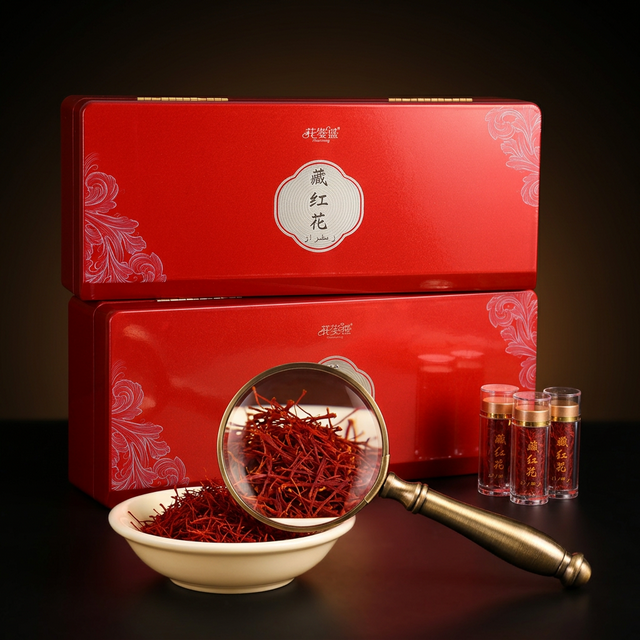 花姿盛全丝无碎藏红花花丝近距离特写