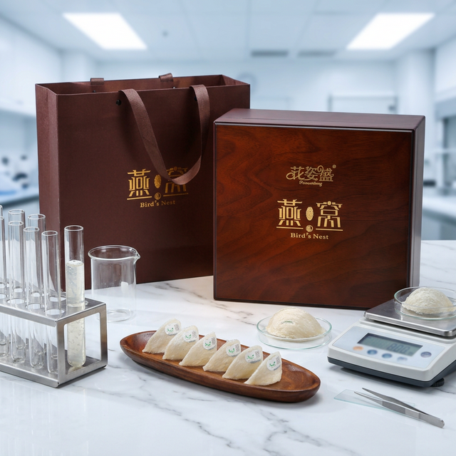 花姿盛燕窝在实验室检测场景中的品质展示