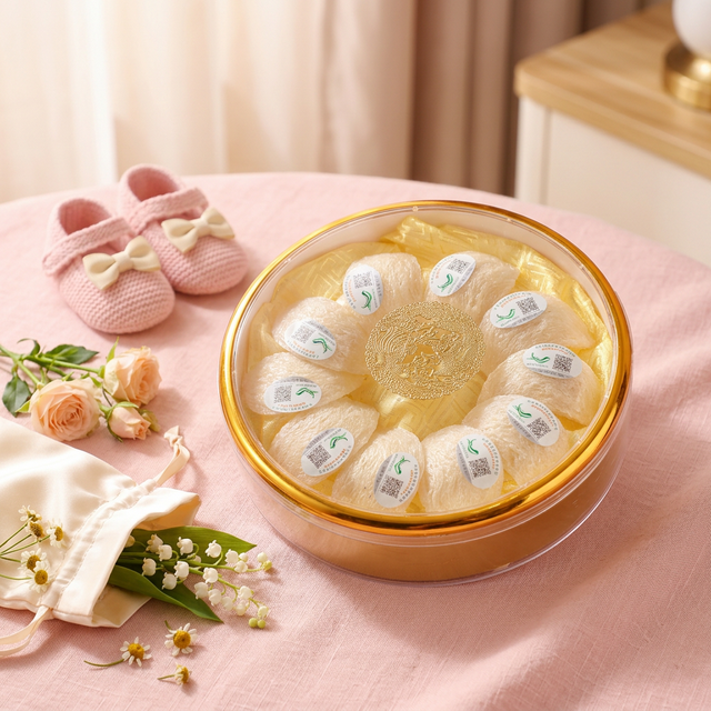 花姿盛燕窝在温馨母婴主题场景中的产品展示