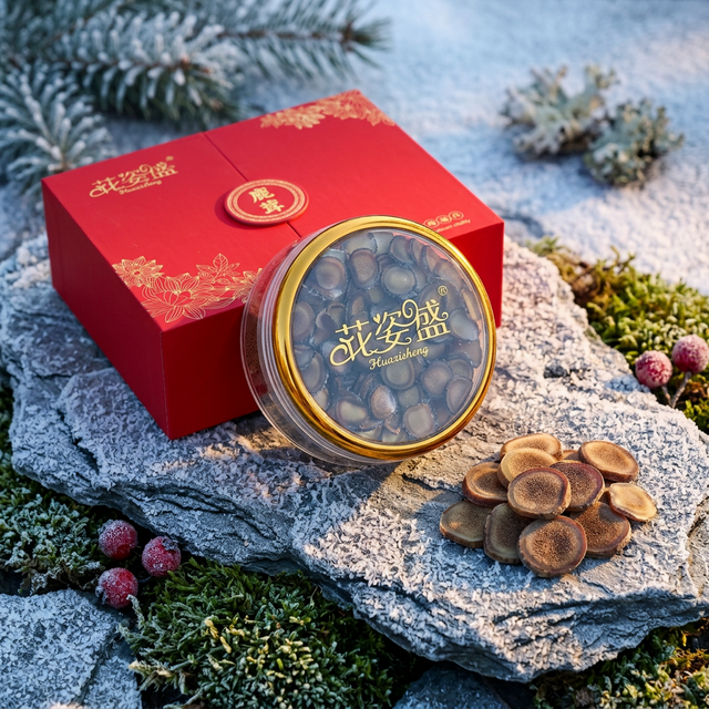 花姿盛长白山鹿茸蜡片近距离产品展示