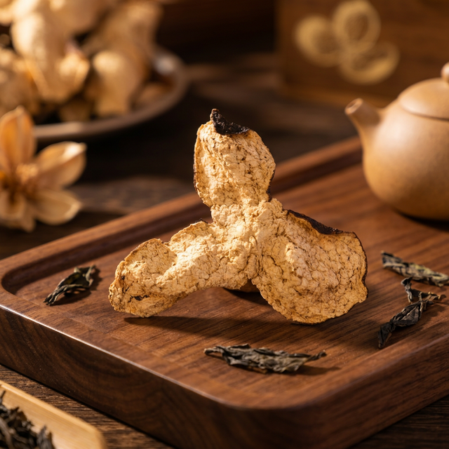 花姿盛新会陈皮产品特写，油室饱满色泽温润