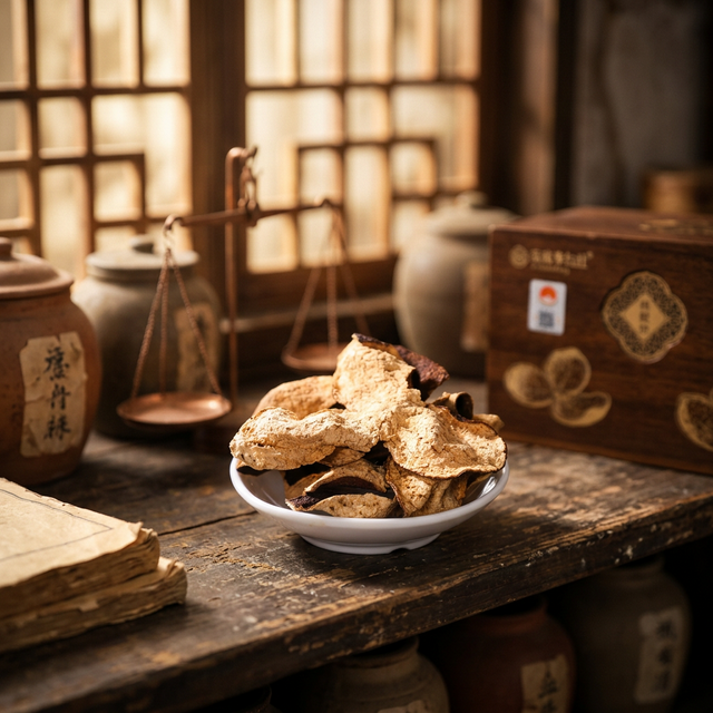 花姿盛新会陈皮在传统阁楼木架上陈化的场景