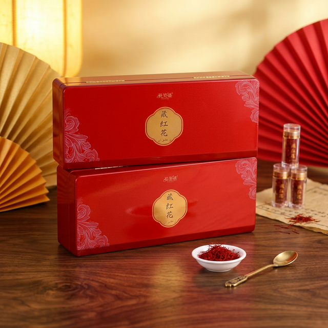 花姿盛伊朗特级藏红花花丝特写,色泽深红饱满