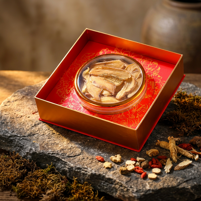 花姿盛秦岭宁陕天麻原品特写，表面纹理清晰可见