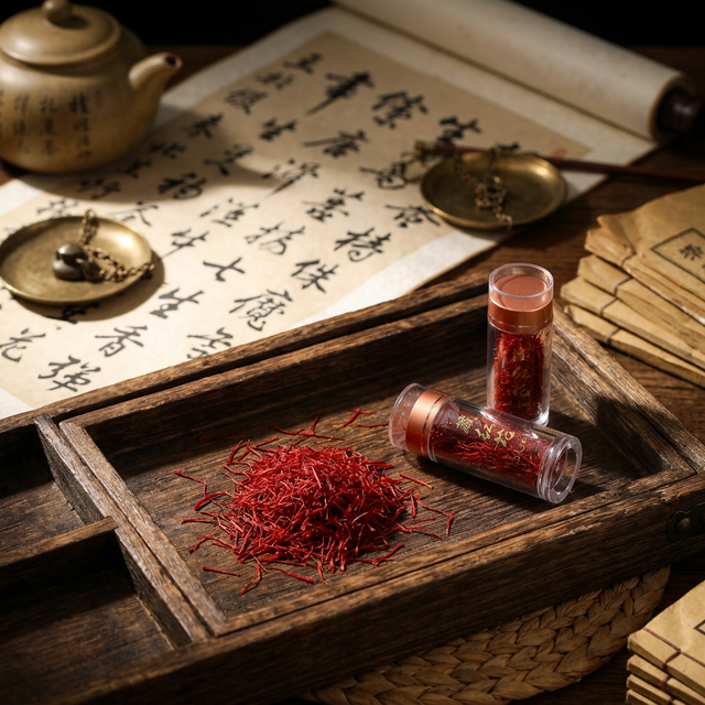 花姿盛伊朗特级藏红花全丝花瓣近距离特写