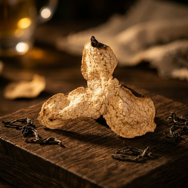 花姿盛新会陈皮特写，油室密集色泽棕褐