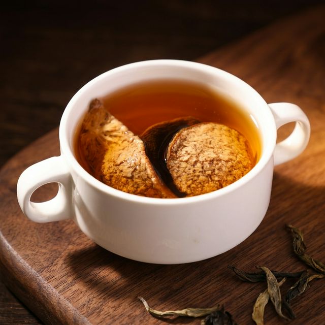 花姿盛新会陈皮产品特写，果皮纹理清晰油胞饱满