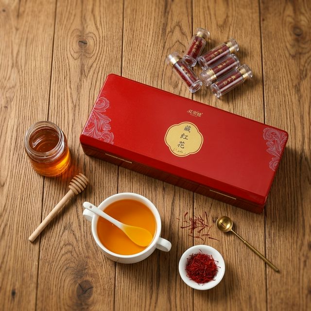 藏红花搭配蜂蜜泡水组合