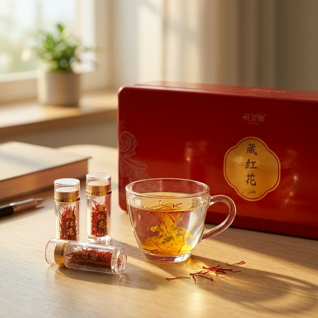 藏红花泡水日常场景