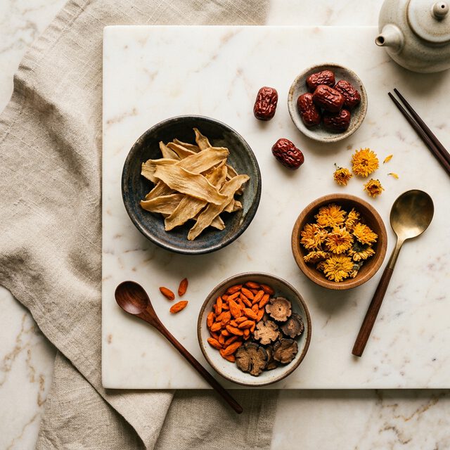 天麻与菊花枸杞红枣等养生食材搭配