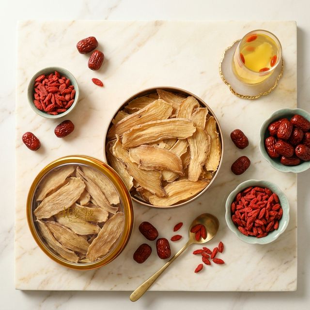 天麻搭配红枣枸杞养生组合