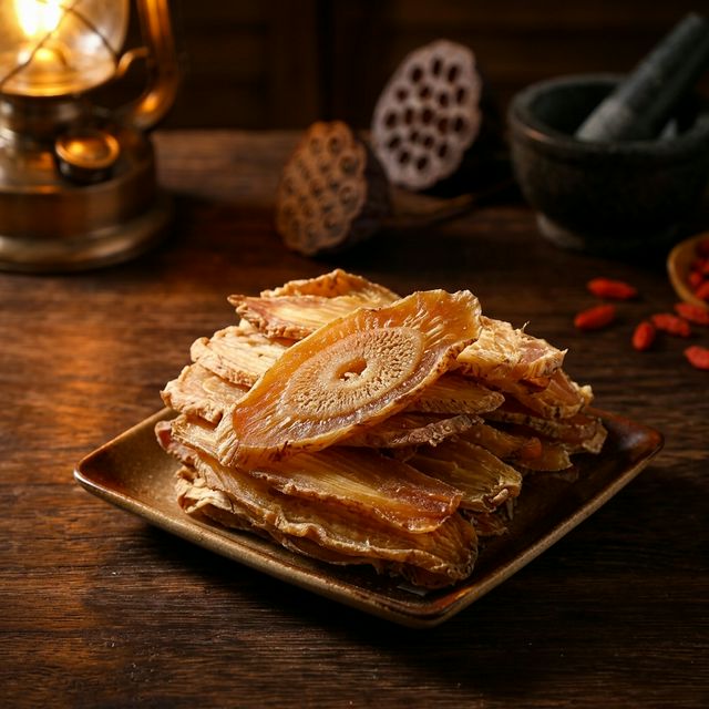 花姿盛秦岭宁陕天麻干片断面特写
