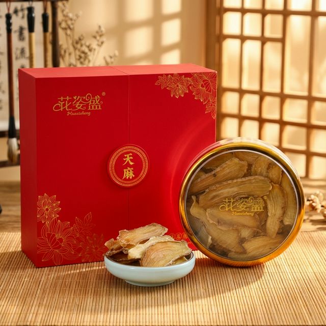 花姿盛天麻片阳光特写