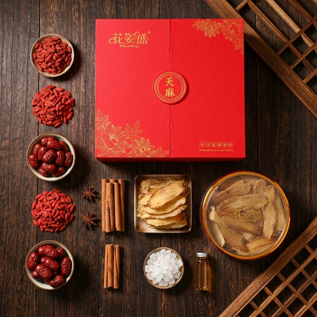 天麻搭配枸杞红枣泡酒