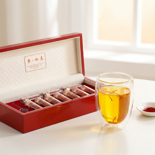 藏红花泡水金黄茶汤品质验证