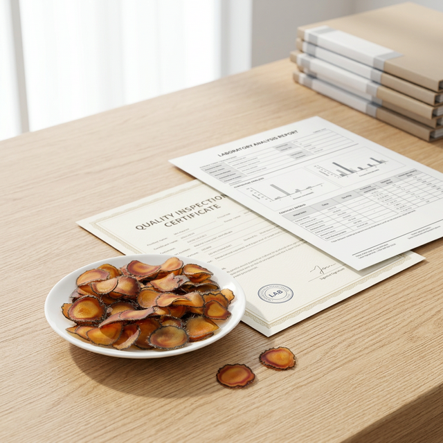 鹿茸蜡片搭配检测报告品质认证展示