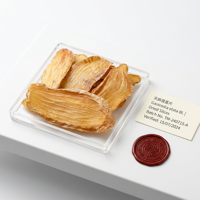 花姿盛天麻批次检测认证标签与品质认证