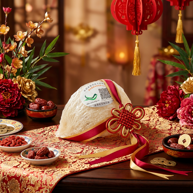 花姿盛燕窝节日礼品包装与鲜花搭配