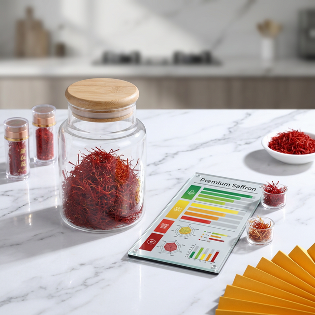 花姿盛藏红花精品罐装展示