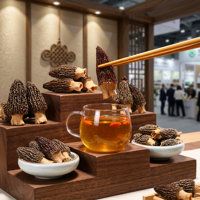 花姿盛羊肚菌展会陈列与品牌展示