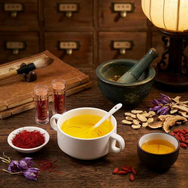 花姿盛藏红花在中医馆场景展示