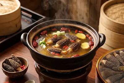 羊肚菌哪个牌子最好？花姿盛金堂仿野生菌一口鲜出60天山林底气 — 养生知识 | 花姿盛养生智慧