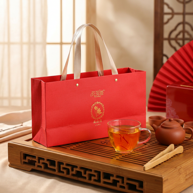 藏红花泡水冲饮场景,茶汤呈澄亮金黄色