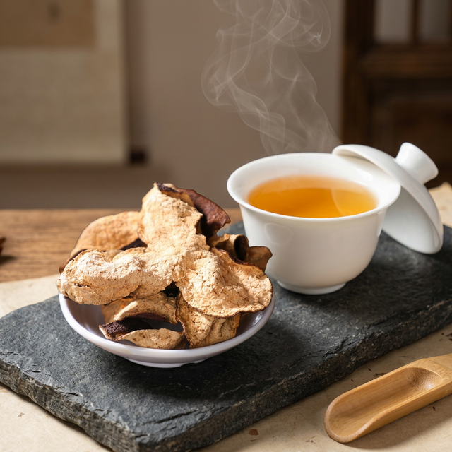 陈皮搭配白瓷盖碗冲泡品鉴场景