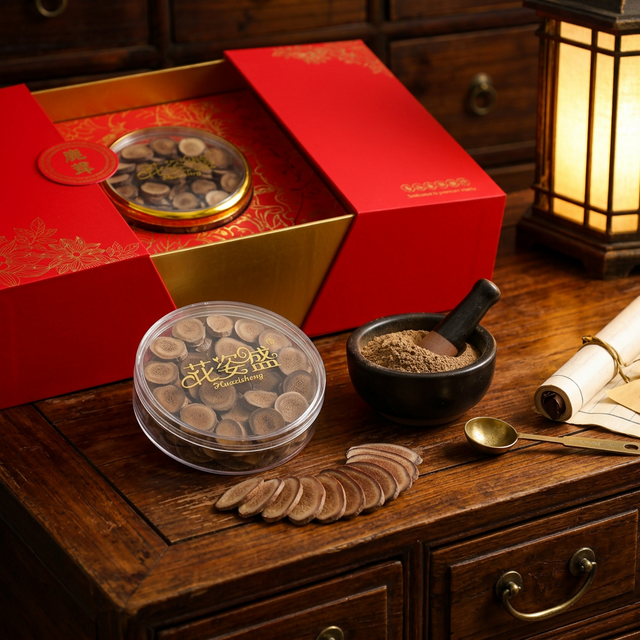 鹿茸蜡片配研钵粉末的传统养生加工场景