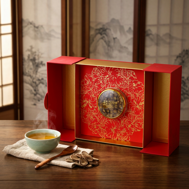 鹿茸蜡片搭配陶碗炖煮滋补汤品