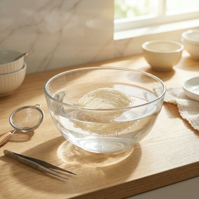 燕窝纯净水泡发实拍过程