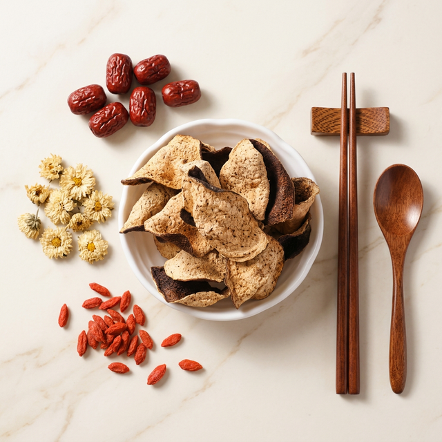 陈皮搭配红枣枸杞菊花养生食材平铺